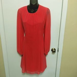 Eva Mendes Pink Long sleeve dress.